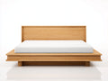 Doppelbett aus Holz 220 x 190 x 110 cm - Natur - Plattformdesign mit breitem Kopfteil