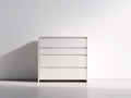Kommode mit Schubladen aus Holzwerkstoff 80x40x95 cm - Weiß - 4 Schubladen modernes Design