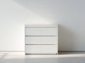 Kommode mit Schubladen aus Holzwerkstoff 80 x 40 x 90 cm - Weiß - 6 Schubladen im modernen Design