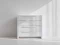 Kommode mit Schubladen aus Holzwerkstoff 80 x 40 x 85 cm - Weiß - 4 Schubladen für Schlafzimmer und Wohnbereich